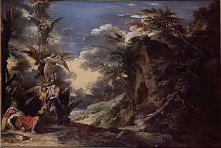 Jacob's Dream (c. 1665), oil on canvas, 137 x 200 cm., Derbyshire, Chatsworth, Devonshire collection