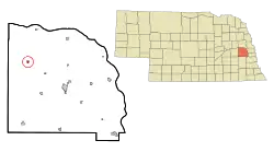 Location of Prague, Nebraska