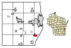 Location of Oostburg in Sheboygan County, Wisconsin.
