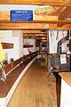 The forecastle of Sherman Zwicker, a wooden auxiliary schooner moored at the Maine Maritime Museum in Bath, Maine, USA