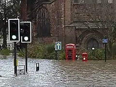 Flooding in Abbey Foregate in 2000