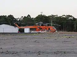 Sikorsky S-64 Aircrane Erickson Inc. Helicopter during O'Sullivan bushfire,  Manjimup airport, February 2015.