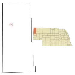 Location within Sioux County and Nebraska