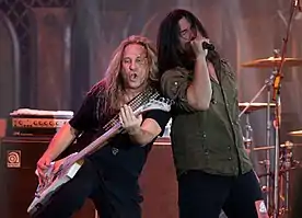 Dana Strum and Mark Slaughter performing live at California State Fair in 2010