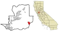 Location in Solano County and the state of California