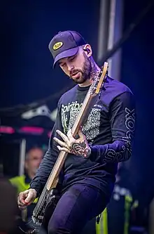 Gilbert performing with Spiritbox in 2022