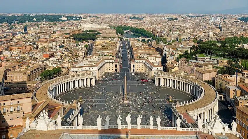 St. Peter's Square, Rome, by Gian Lorenzo Bernini, 1656-1667