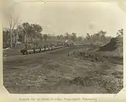Workmen on a ballast train, 1903