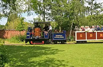 Vertical Boilered Paddy (now named Howard) on the Garden Railway