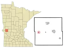 Location of Chokio, Minnesota