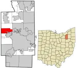Location in Summit County and the state of Ohio.