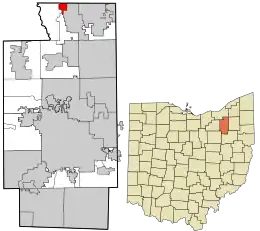 Location in Summit County and the state of Ohio.