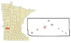 Location of Danvers, Minnesota