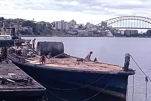 Being redecked after the 1972 fire that destroyed her superstructure.