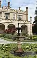 Water fountain in the formal gardens on the eastern side of Government House.