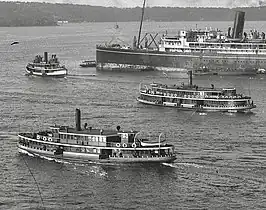 In the 1920s leaving Circular Quay