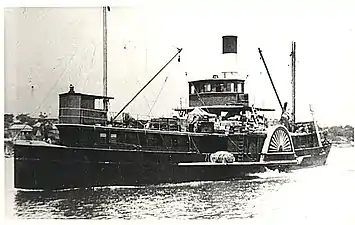 Following her 1911 conversion to a cargo ferry.