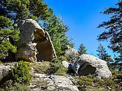 Tafoni in the mountains of Corsica.