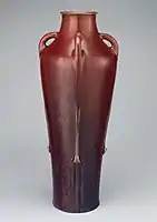 Vase, stoneware, sang de boeuf glaze, shape recorded in a sketchbook of 1893; 12 examples were made.