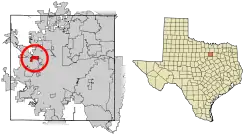 Location of Lake Worth in Tarrant County, Texas