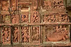 Terracota panels in Gopaleswar Shiva Temple at Bankati