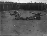 Arditi illustrating a fight with dagger and hand grenades