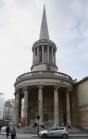A daily church service has been broadcast by the BBC since 1928.  For 43 years, this came from All Souls Church next to Broadcasting House.