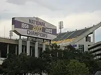 South End Zone scoreboard (Prior to 2014 expansion)