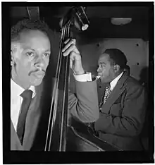 Tommy Potter with Charlie Parker, August 1947Photo: William P. Gottlieb