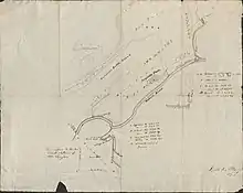 A simple line drawing map