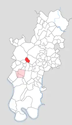 Map showing Sikrari in Tundla block