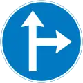 Go straight or turn right