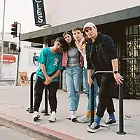 Valley on tour in 2019. Left to right: Michael Brandolino, Karah James, Rob Laska, Alex Dimauro