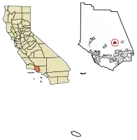 Location of Fillmore in Ventura County, California.