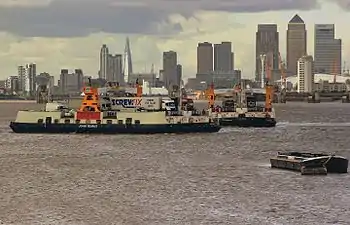 Image 14Woolwich Ferry boats "John Burns" and "James Newman" on the River Thames, 2012.