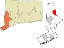 Bridgewater's location within the Western Connecticut Planning Region and the state of Connecticut