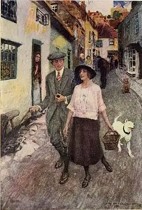 Painting to illustrate Mrs. Henry Dudeney's "The Embrace" for Harper's Magazine, February 1922