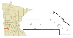 Location of Hanley Falls, Minnesota
