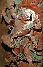 Yuan Dynasty statue of Hayagriva (Chinese: Matou Guanyin) at Fusheng Temple in Yuncheng, Shanxi, China
