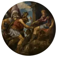 circular painting with multiple figures